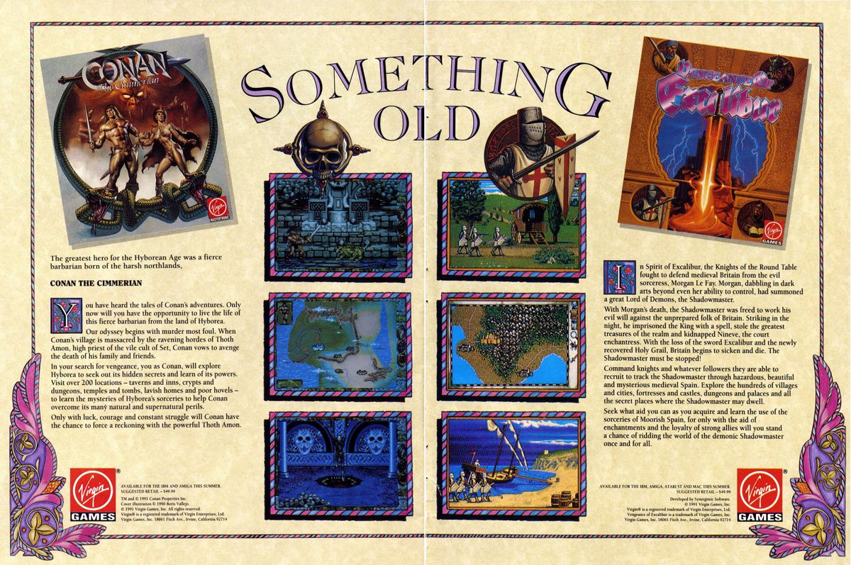 Conan: The Cimmerian Magazine Advertisement (Magazine Advertisements): Computer Gaming World (US), Number 85 (August 1991)