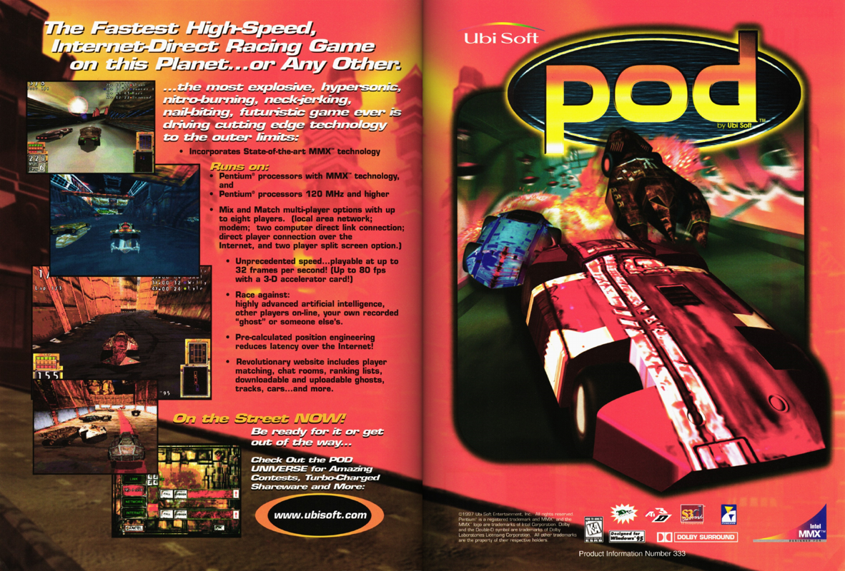POD Magazine Advertisement (Magazine Advertisements): PC Gamer (U.S.), Issue 35 (April, 1997)