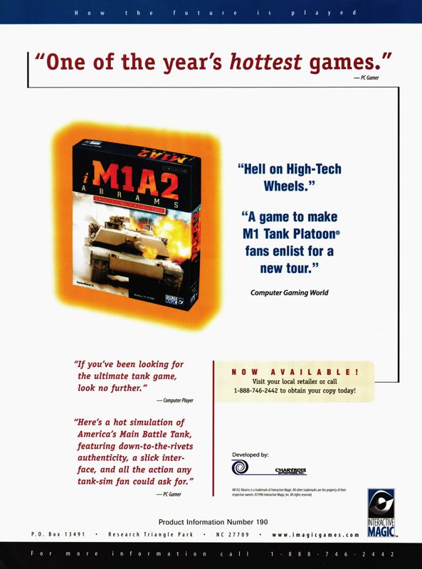 iM1A2 Abrams Magazine Advertisement (Magazine Advertisements): PC Gamer (U.S.), Issue 35 (April, 1997)