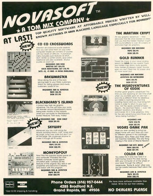 Skyway Magazine Advertisement (Magazine Advertisements): Rainbow Magazine (United States) Volume 5 Number 5 (December 1985)