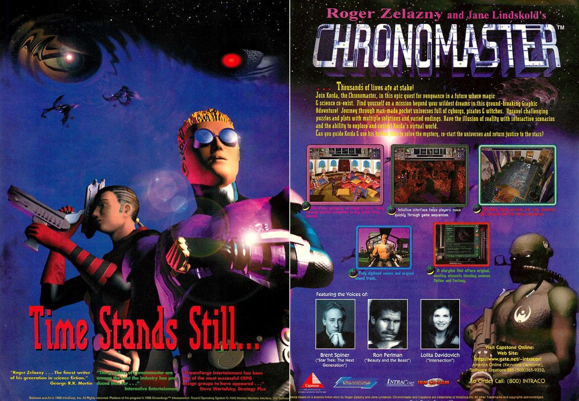 Chronomaster Magazine Advertisement (Magazine Advertisements): Computer Gaming World (US), Issue 136 (November 1995)