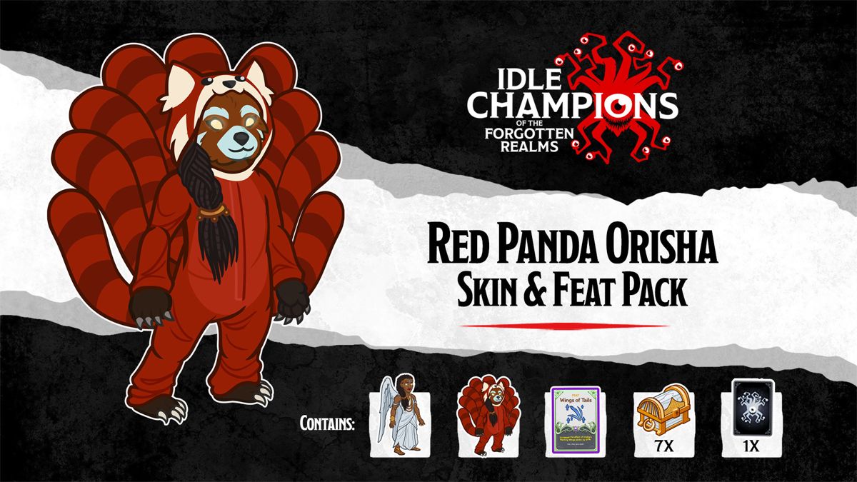 Idle Champions of the Forgotten Realms: Red Panda Orisha Skin & Feat Pack Screenshot (Steam)