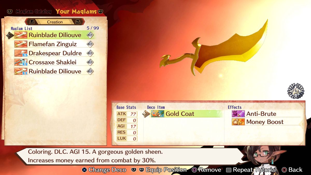 Maglam Lord: Deco Item - Gold Coat Screenshot (PlayStation Store)