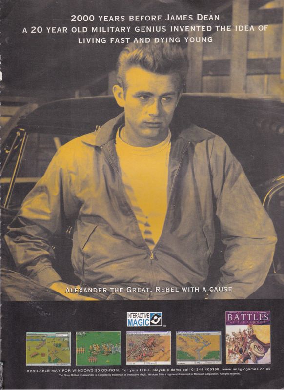 The Great Battles of Alexander Magazine Advertisement (Magazine Advertisements): PC Zone (UK), June 1997