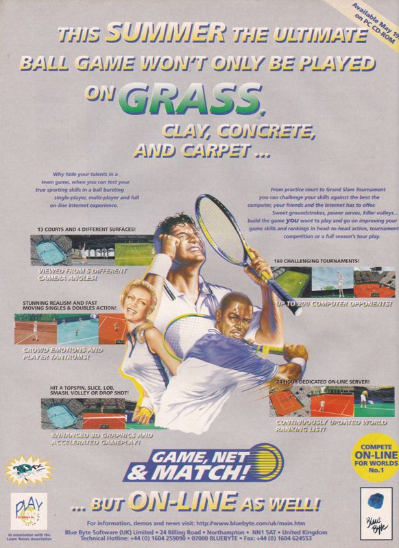 Game, Net & Match! Magazine Advertisement (Magazine Advertisements): PC Gamer (UK), May 1998