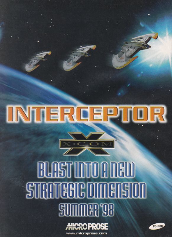 X-COM: Interceptor Magazine Advertisement (Magazine Advertisements): PC Gamer (UK), May 1998