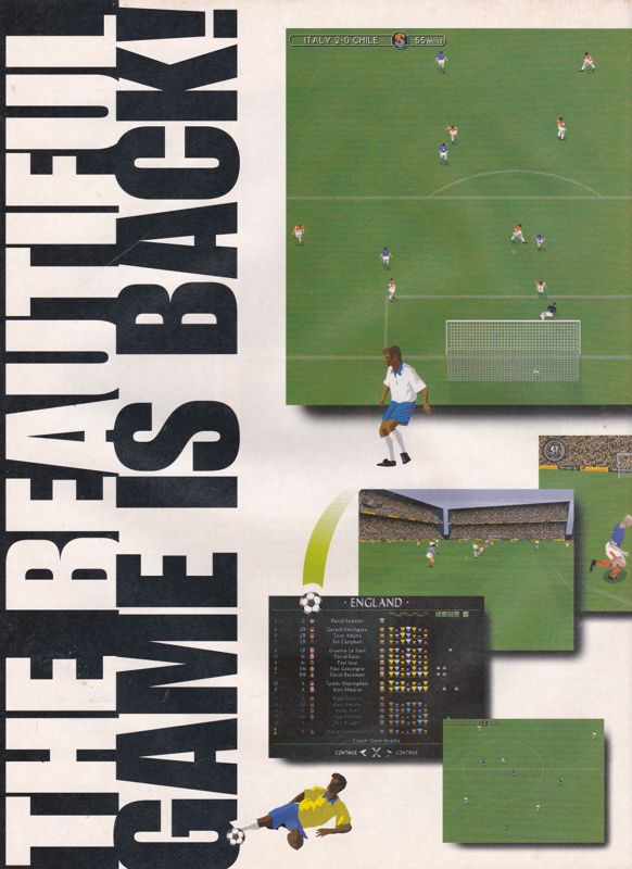 Sensible Soccer '98 Magazine Advertisement (Magazine Advertisements): PC Gamer (UK), May 1998 Part 1