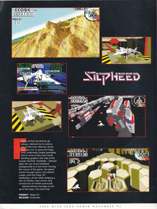 Silpheed Catalogue (Catalogue Advertisements): Sega Winter Collection - free with Sega Power (UK), November 1993