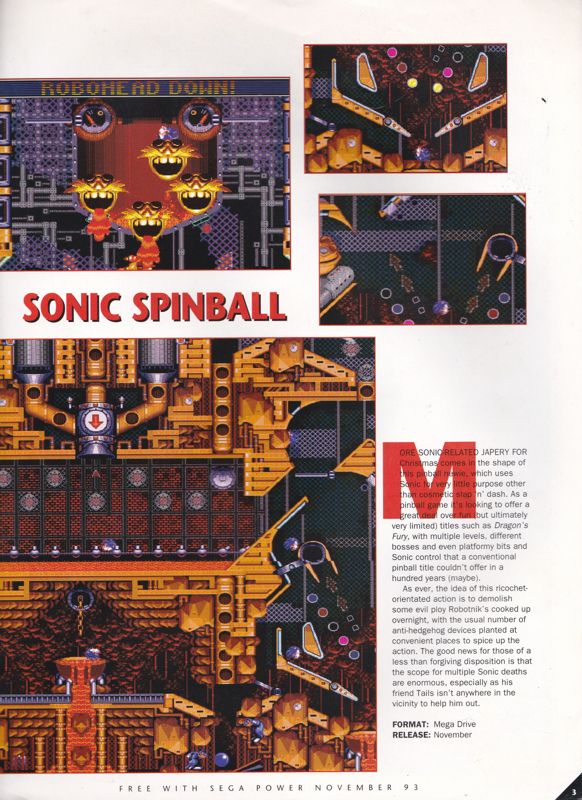 Sonic the Hedgehog: Spinball Catalogue (Catalogue Advertisements): Sega Winter Collection - free with Sega Power (UK), November 1993