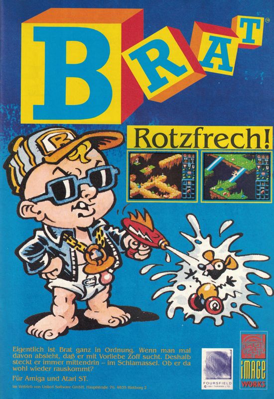 Brat Magazine Advertisement (Magazine Advertisements): Amiga Joker (Germany), Issue 7/1991