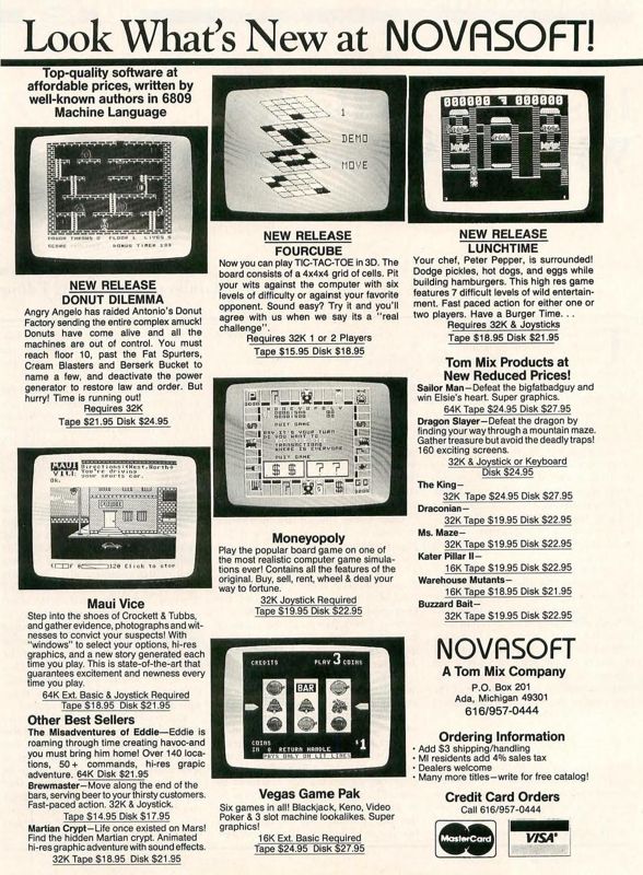 Fourcube Magazine Advertisement (Magazine Advertisements): Rainbow Magazine (United States) Volume 6 Number 3 (October 1986)