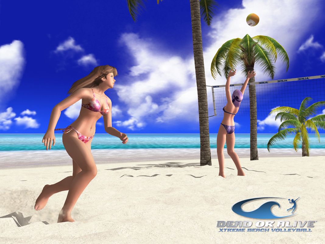 Dead or Alive: Xtreme Beach Volleyball Screenshot (X02 North America press disc): Hitomi and Ayane