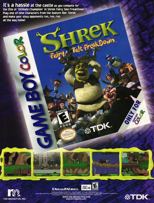 Shrek: Fairy Tale Freakdown Magazine Advertisement (Magazine Advertisements): GamePro (U.S.), Issue 152 (May, 2001)