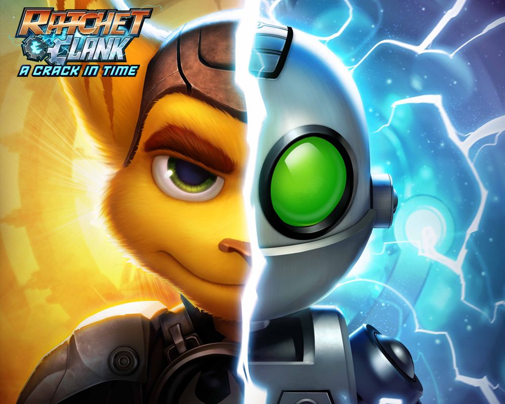 Ratchet and Clank Race Through Time Wallpaper (Official website): Gold wallpaper Unlocked after finishing the game with a certain time