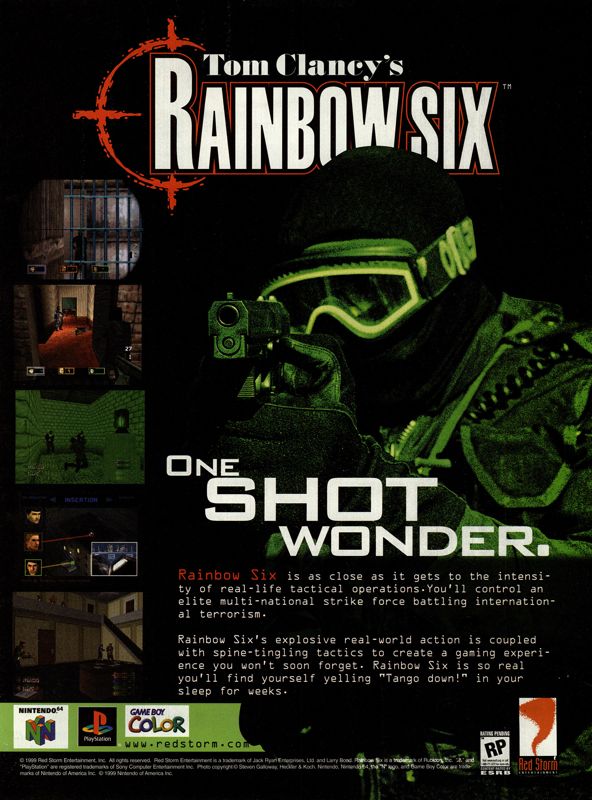 Tom Clancy's Rainbow Six Magazine Advertisement (Magazine Advertisements): NextGen (U.S.) Issue #58 (October 1999)