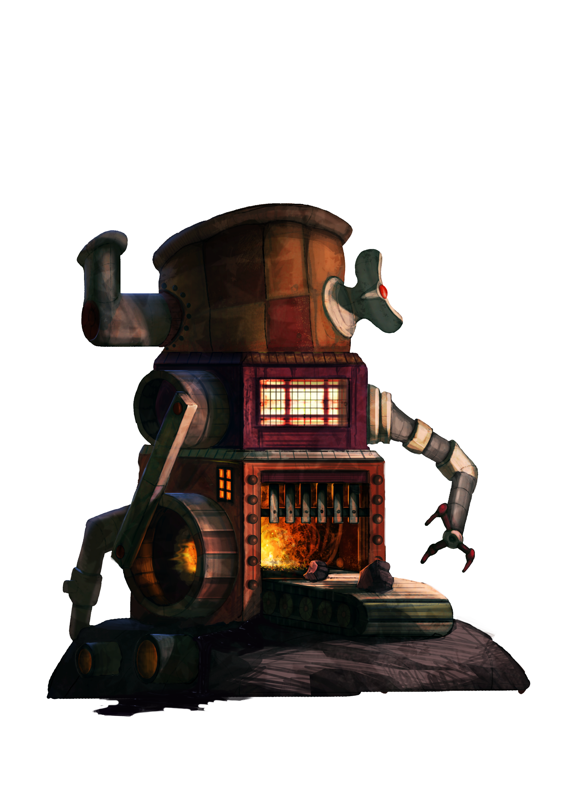 Puzzlegeddon Concept Art (Tecmo E3 2009 Press Kit): Robot Factory