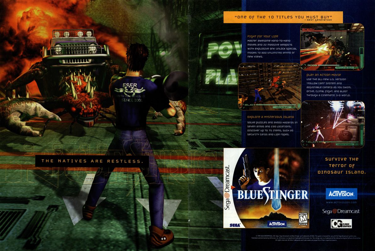 Blue Stinger Magazine Advertisement (Magazine Advertisements): NextGen (U.S.) Issue #58 (October 1999)
