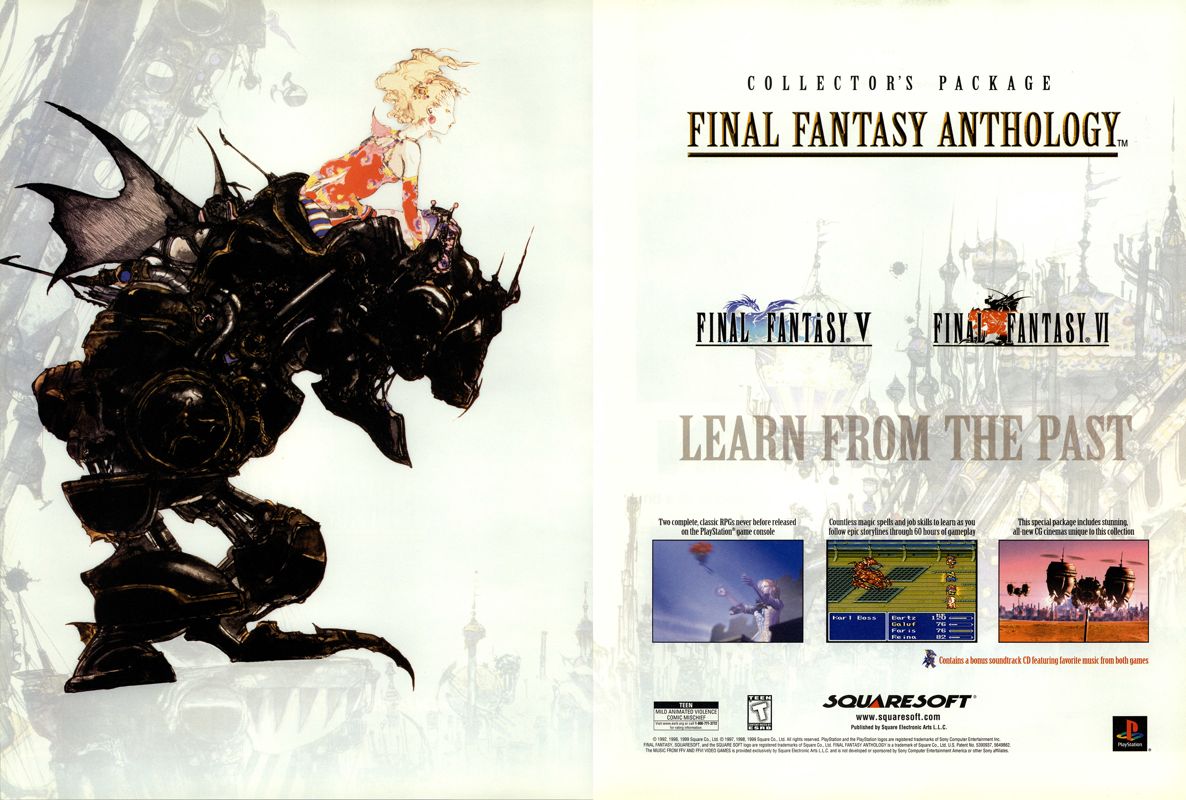 Final Fantasy Anthology Magazine Advertisement (Magazine Advertisements): NextGen (U.S.) Issue #59 (November 1999)
