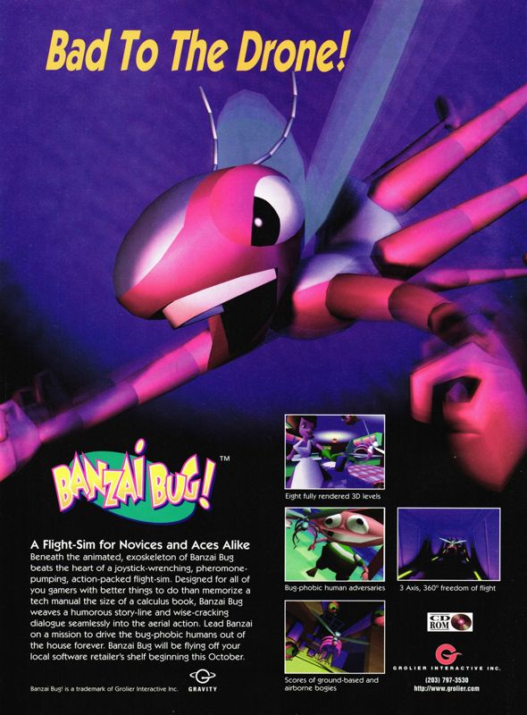 Banzai Bug Magazine Advertisement (Magazine Advertisements): PC Gamer (U.S.), Issue 28 (September, 1996)
