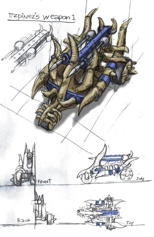 Seven Kingdoms II: The Fryhtan Wars Concept Art (Seven Kingdoms II: The Fryhtan Wars Digital Press Kit): Frythan weapon1