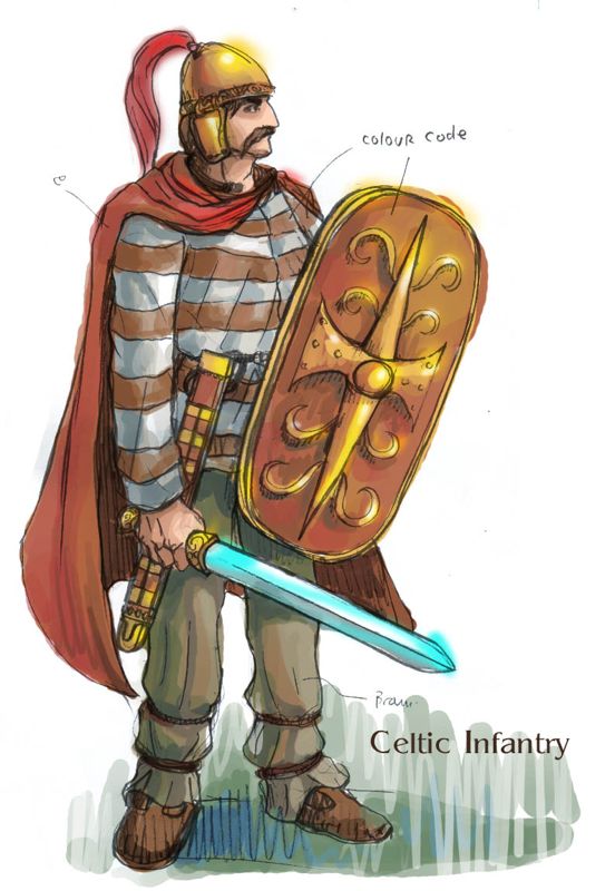 Seven Kingdoms II: The Fryhtan Wars Concept Art (Seven Kingdoms II: The Fryhtan Wars Digital Press Kit): Celtic Infantry