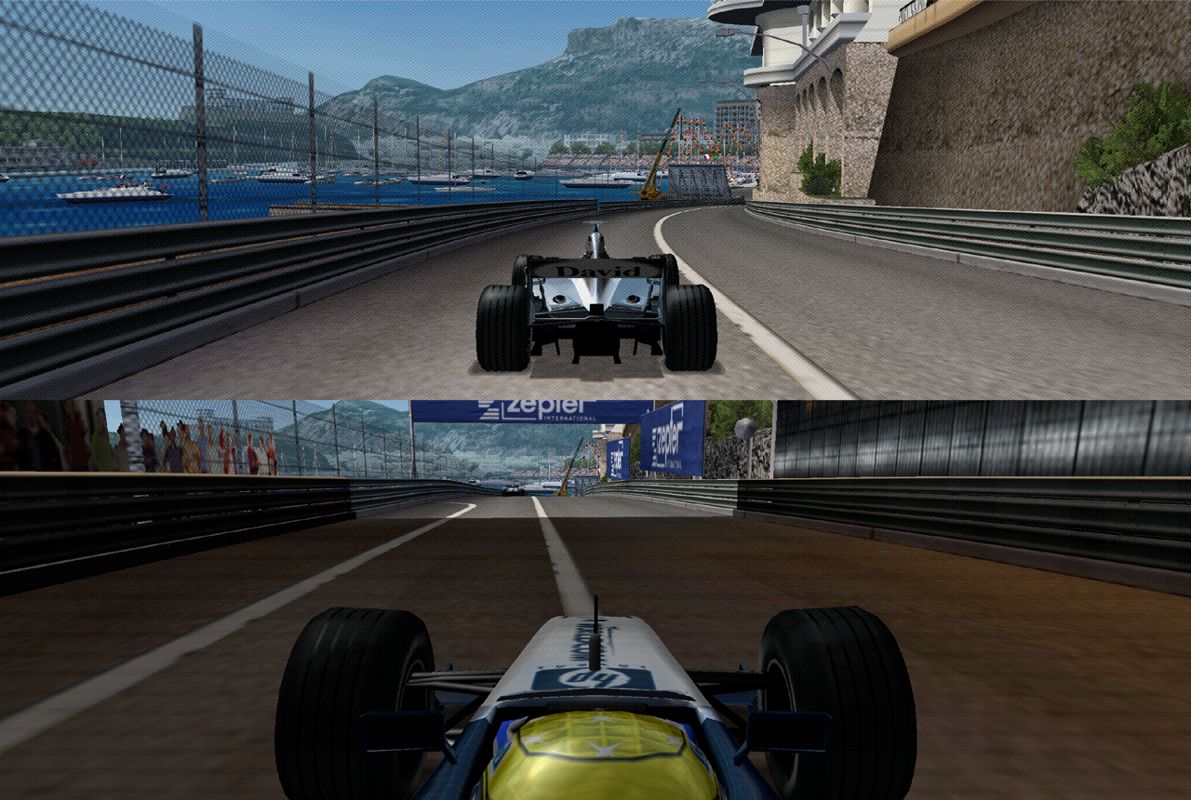 Grand Prix Challenge Screenshot (Grand Prix Challenge Launch Press Kit): Monaco split screen 2002-10-01