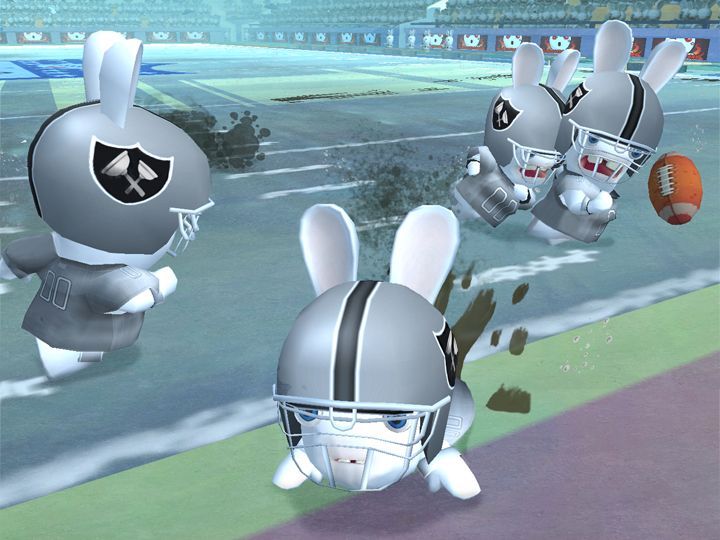 Rayman: Raving Rabbids 2 Screenshot (Rayman Raving Rabbids 2 Assets disc): Foot US Game (Wii)