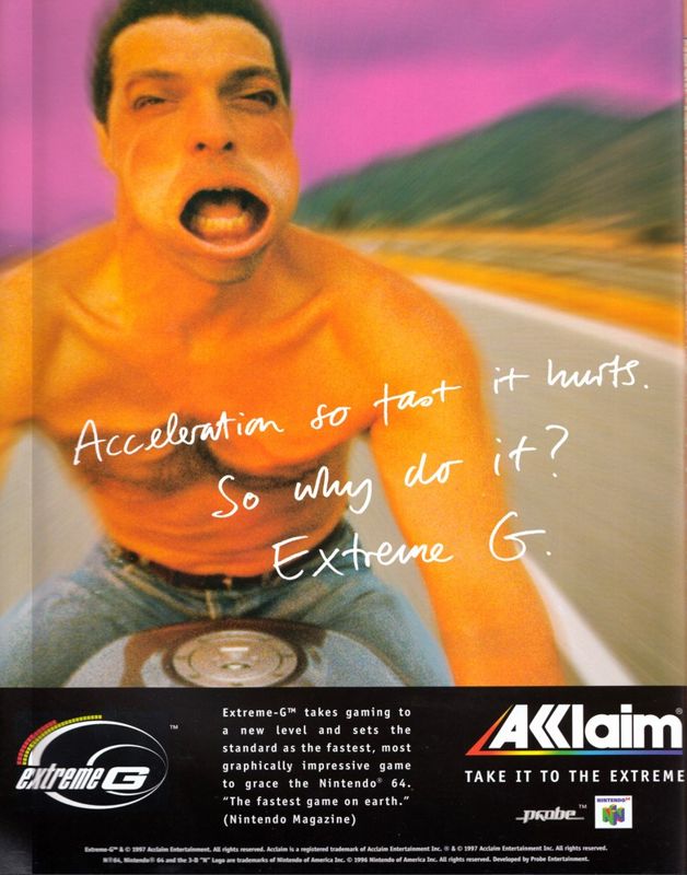 Extreme-G Magazine Advertisement (Magazine Advertisements): 64 extreme (UK), Issue Oct/Nov 1997