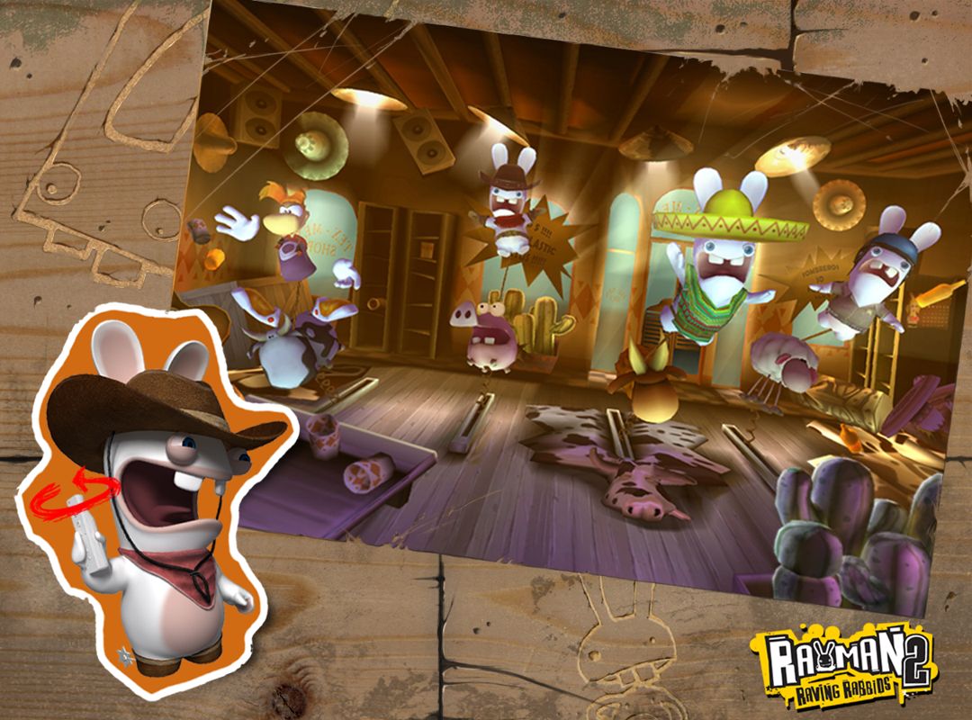 Rayman: Raving Rabbids 2 Screenshot (Rayman Raving Rabbids 2 Assets disc): Rodeo moves (Wii)