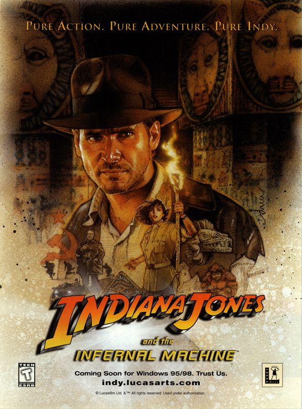 Indiana Jones and the Infernal Machine Magazine Advertisement (Magazine Advertisements): NextGen (U.S.) Issue #59 (November 1999)