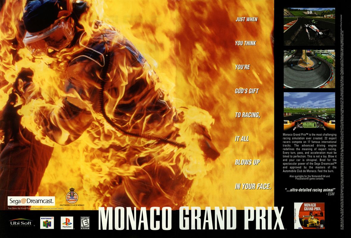 Monaco Grand Prix Racing Simulation 2 Magazine Advertisement (Magazine Advertisements): NextGen (U.S.) Issue #59 (November 1999)