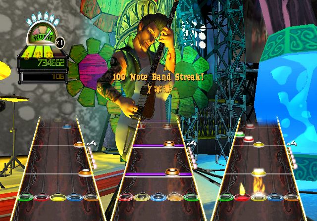 Guitar Hero: World Tour Screenshot (Guitar Hero World Tour Press Kit): 100 note streak (Wii)