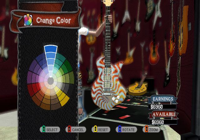 Guitar Hero: World Tour Screenshot (Guitar Hero World Tour Press Kit): Guitar Customization (Wii)