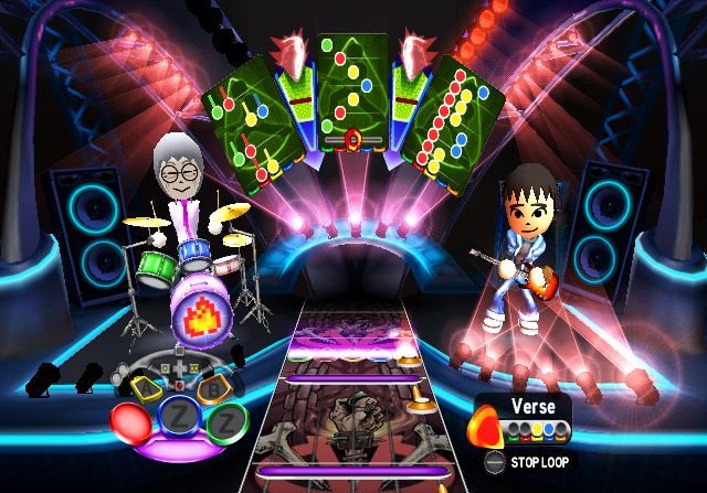 Guitar Hero: World Tour Screenshot (Guitar Hero World Tour Press Kit): Mii Freestyle session (Wii)