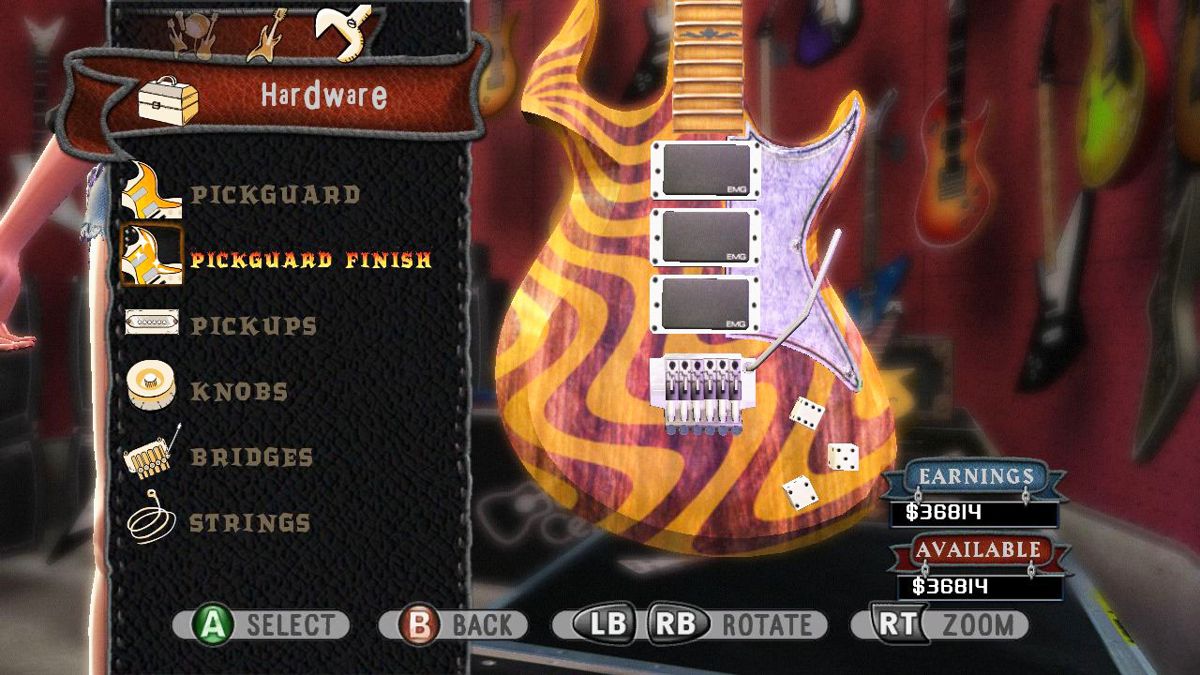 Guitar Hero: World Tour Screenshot (Guitar Hero World Tour Press Kit): Guitar customization