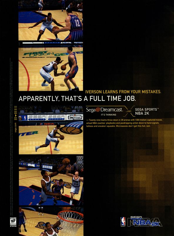 NBA 2K Magazine Advertisement (Magazine Advertisements): NextGen (U.S.) Issue #60 (December 1999)