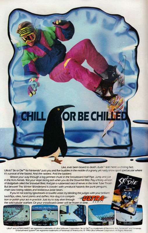 Ski or Die Magazine Advertisement (Magazine Advertisements): X Factor (Marvel Comics, United States) Issue #63 (February 1991) Inside front cover