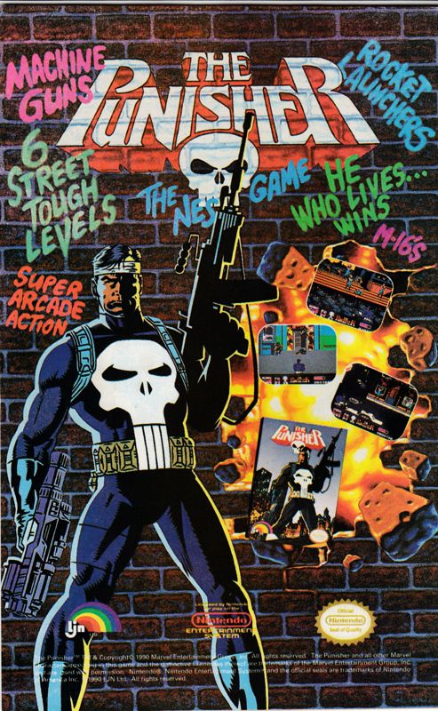 The Punisher Magazine Advertisement (Magazine Advertisements): X Factor (Marvel Comics, United States) Issue #63 (February 1991) Back cover