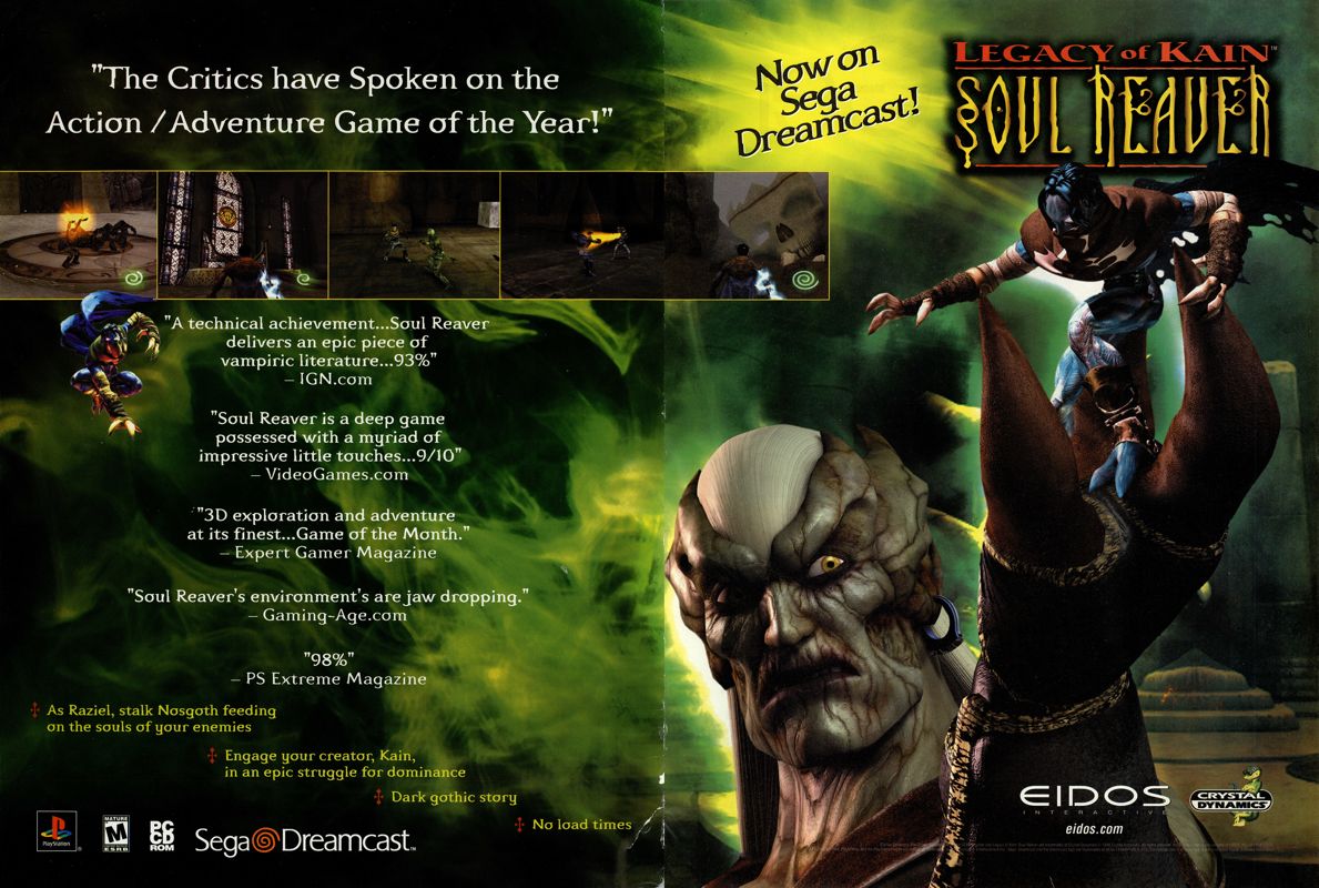 Legacy of Kain: Soul Reaver Magazine Advertisement (Magazine Advertisements): NextGen (U.S.), Issue #61 (January 2000)