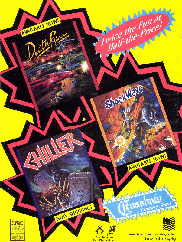 Death Race Magazine Advertisement (Magazine Advertisements): VideoGames & Computer Entertainment (United States), Issue 24 (January 1991)