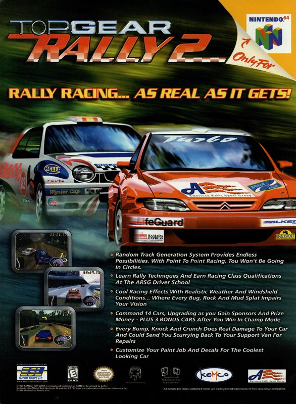 Top Gear Rally 2 Magazine Advertisement (Magazine Advertisements): NextGen (U.S.), Issue #61 (January 2000)