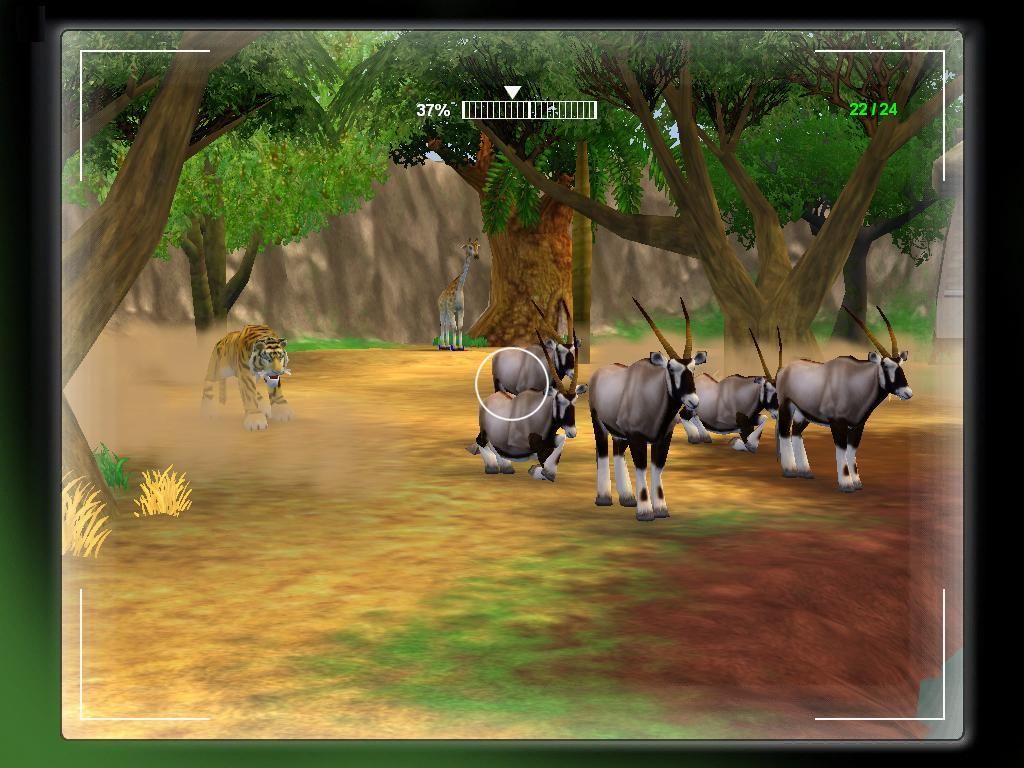 Zoo Tycoon 2 Screenshot (Xbox and Microsoft Game Studios E3 2004 Media DVD): Photo mode - tiger hunting