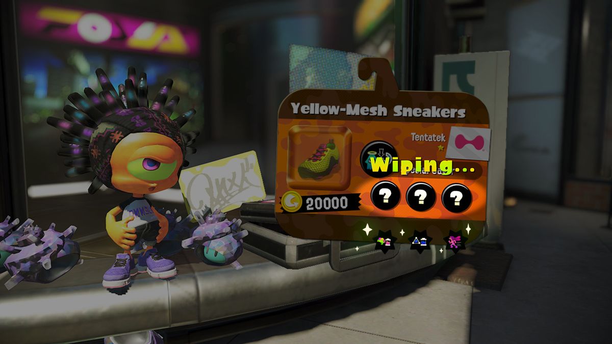 Splatoon 2 Screenshot (Splatoon US Tumblr): Murch is good with his hands, and he uses those nimble digits to perform a special service he calls “gear scrubbing”. This will reset the additional abilities on a piece of gear, returning it to its original state. From what we can tell, gear abilities you’ve removed from gear will be returned to you as “ability chunks”.