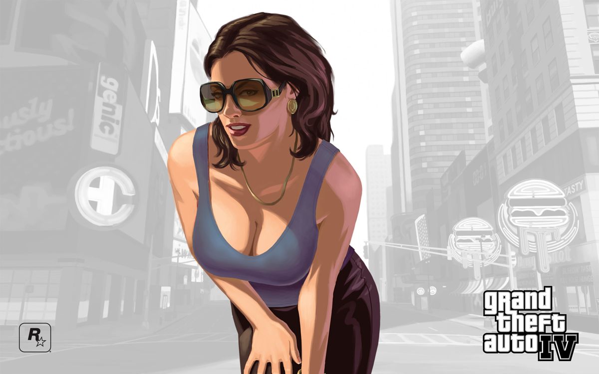 Grand Theft Auto IV Wallpaper (Rockstar Games website): Outdoor Series - Young Lady