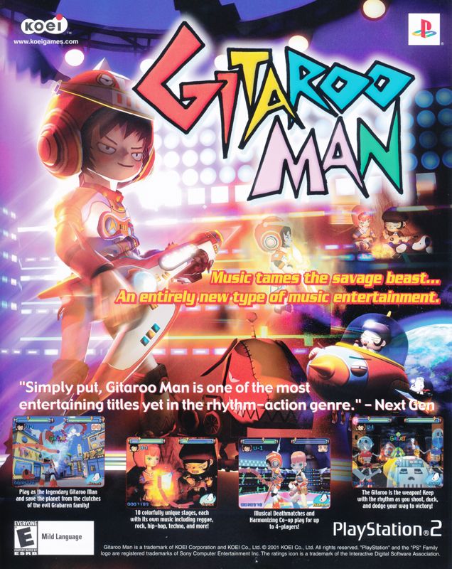 Gitaroo Man Magazine Advertisement (Magazine Advertisements): Silicon Mag (U.S.), Issue 42 (February, 2002)