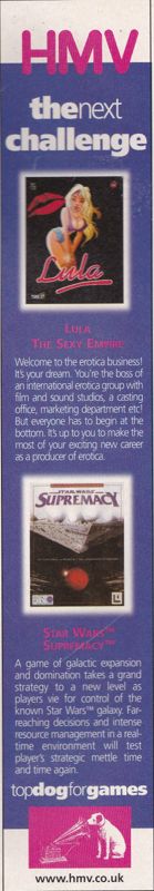 Lula: The Sexy Empire Magazine Advertisement (Magazine Advertisements): PC Gamer (UK), May 1998