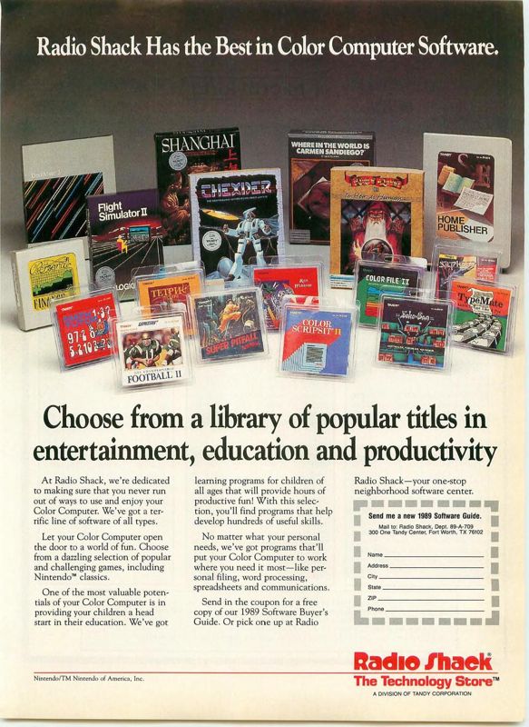 Thexder Magazine Advertisement (Magazine Advertisements): Rainbow Magazine (United States) Volume 8 Number 6 (January 1989)
