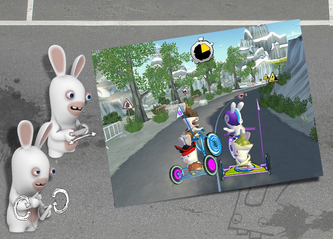 Rayman: Raving Rabbids 2 Screenshot (Rayman Raving Rabbids 2 Assets disc): Bike Race moves (Wii)