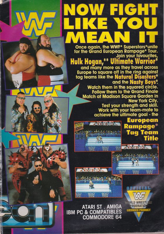 WWF European Rampage Tour Magazine Advertisement (Magazine Advertisements): Amiga Format (UK), January 1993 Part 2