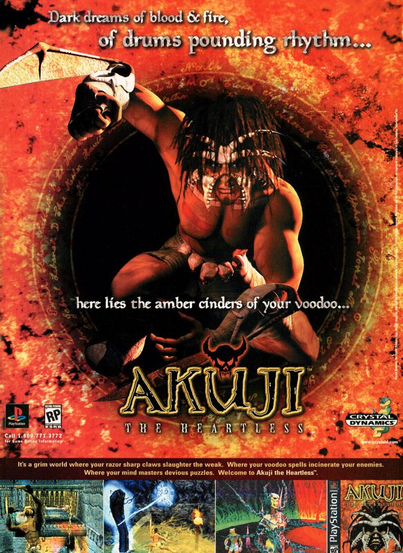 Akuji: The Heartless Magazine Advertisement (Magazine Advertisements): Electronic Gaming Monthly (U.S.) Issue #113 (December 1998)